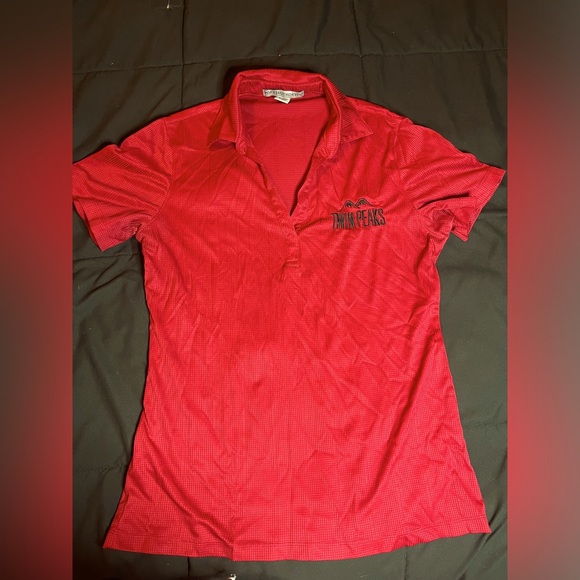 Official Twin Peaks Manager Polo- Red- Small - Picture 1 of 4